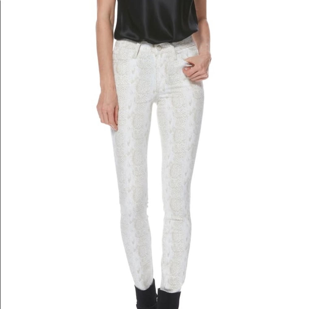 Paige denim snakeskin skinny jeans